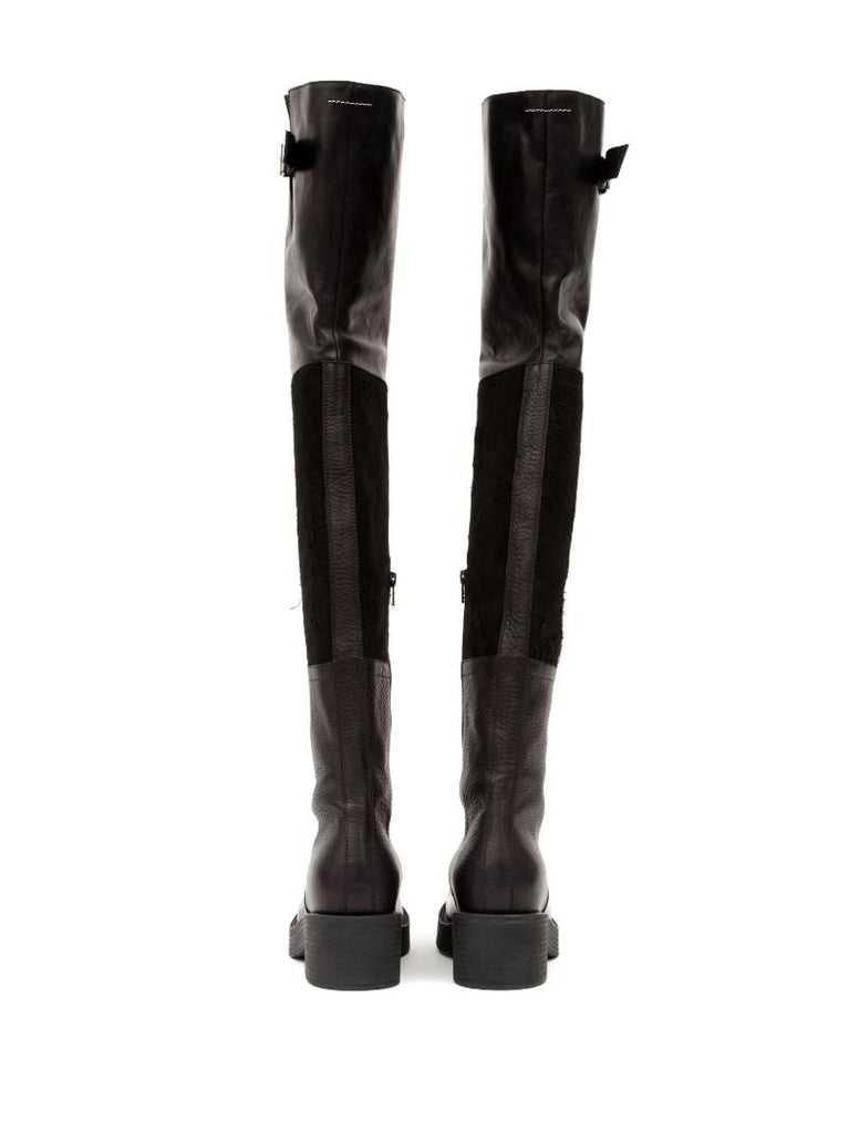 Black Leather Over-the-knee Boots