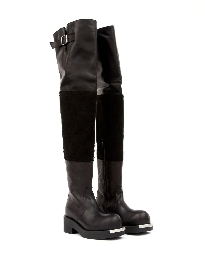Black Leather Over-the-knee Boots