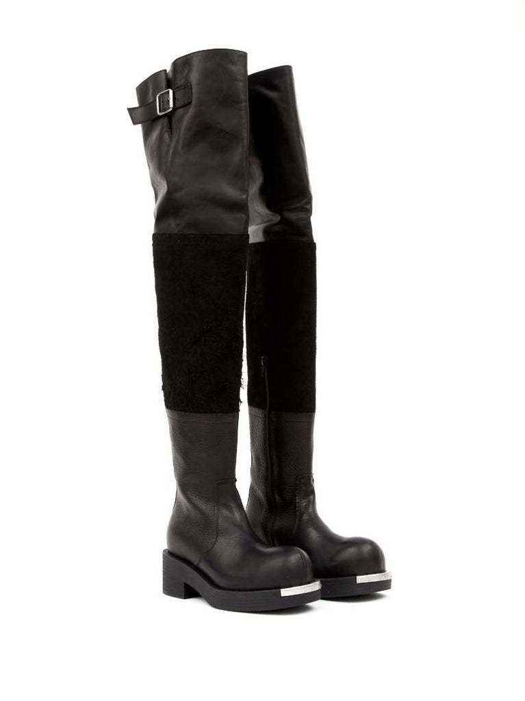 Black Leather Over-the-knee Boots