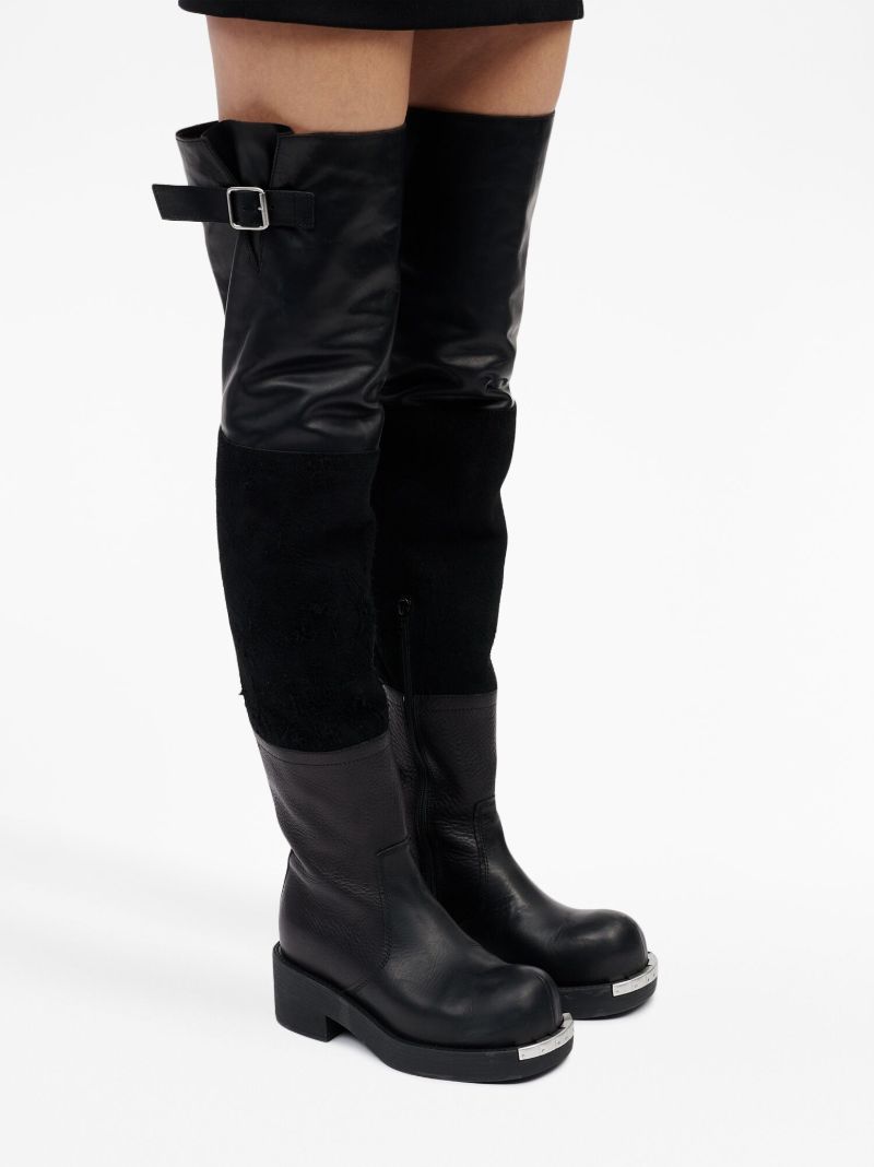 Black Leather Over-the-knee Boots