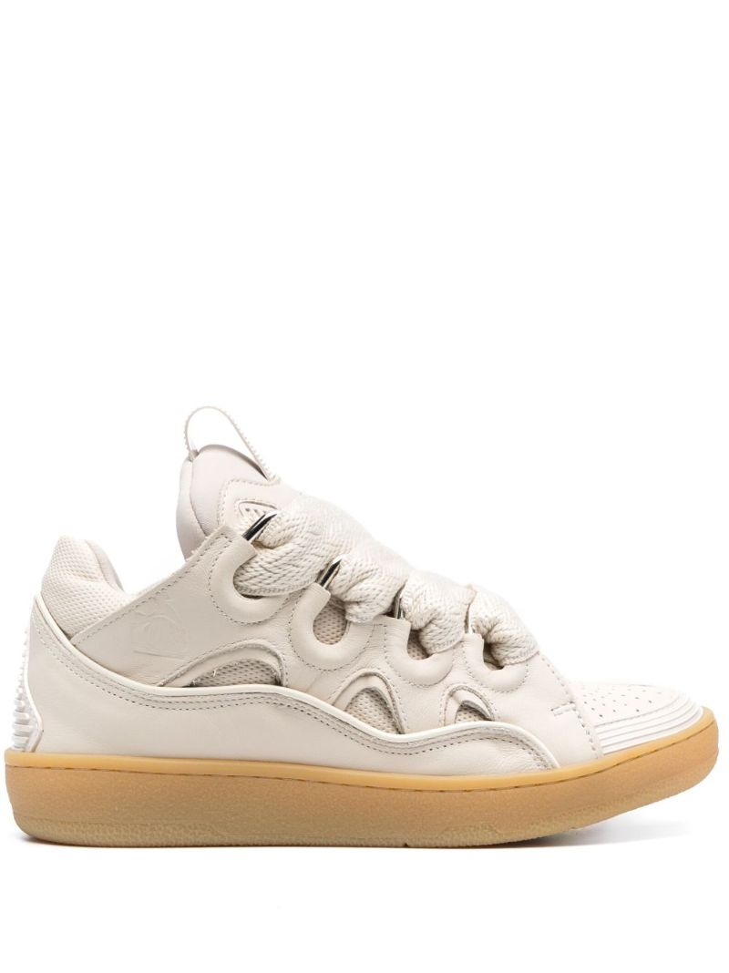 Neutral Curb Leather Sneakers