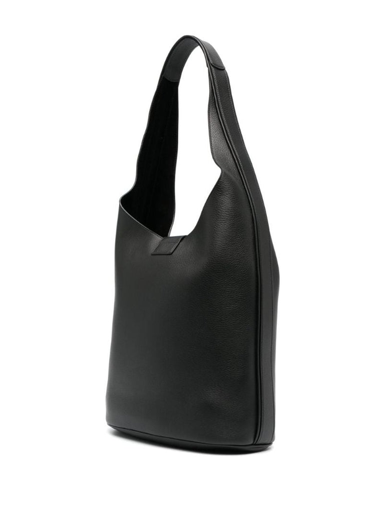Black Gancini Blucke Leather Shoulder Bag