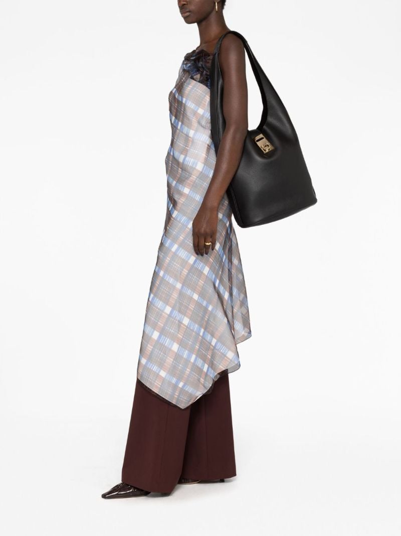 Black Gancini Blucke Leather Shoulder Bag
