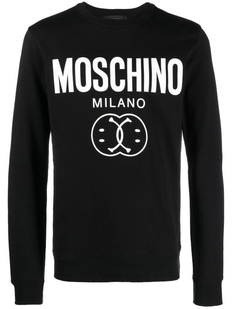 Black Double Smiley Long-sleeve T-shirt