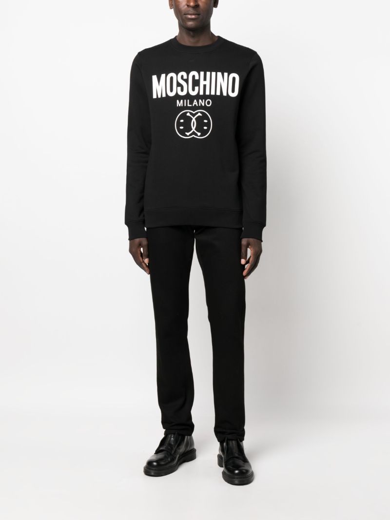 Black Double Smiley Long-sleeve T-shirt