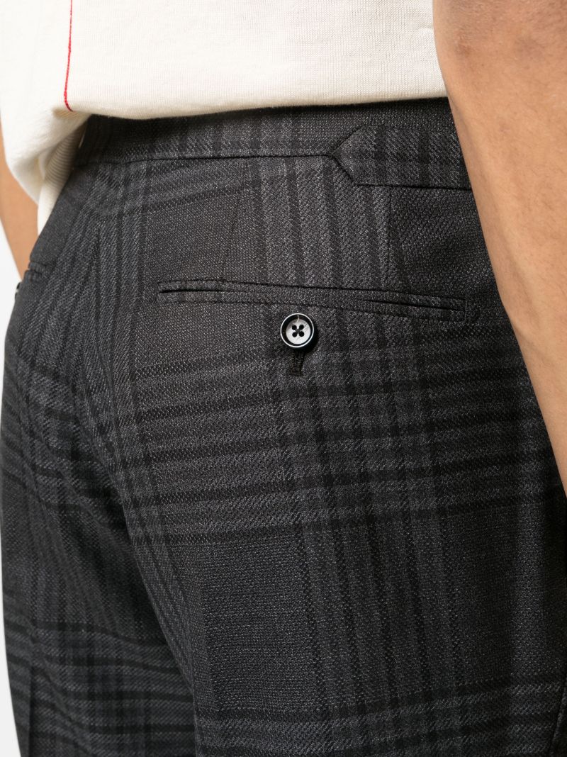 Grey Check-pattern Wool Suit