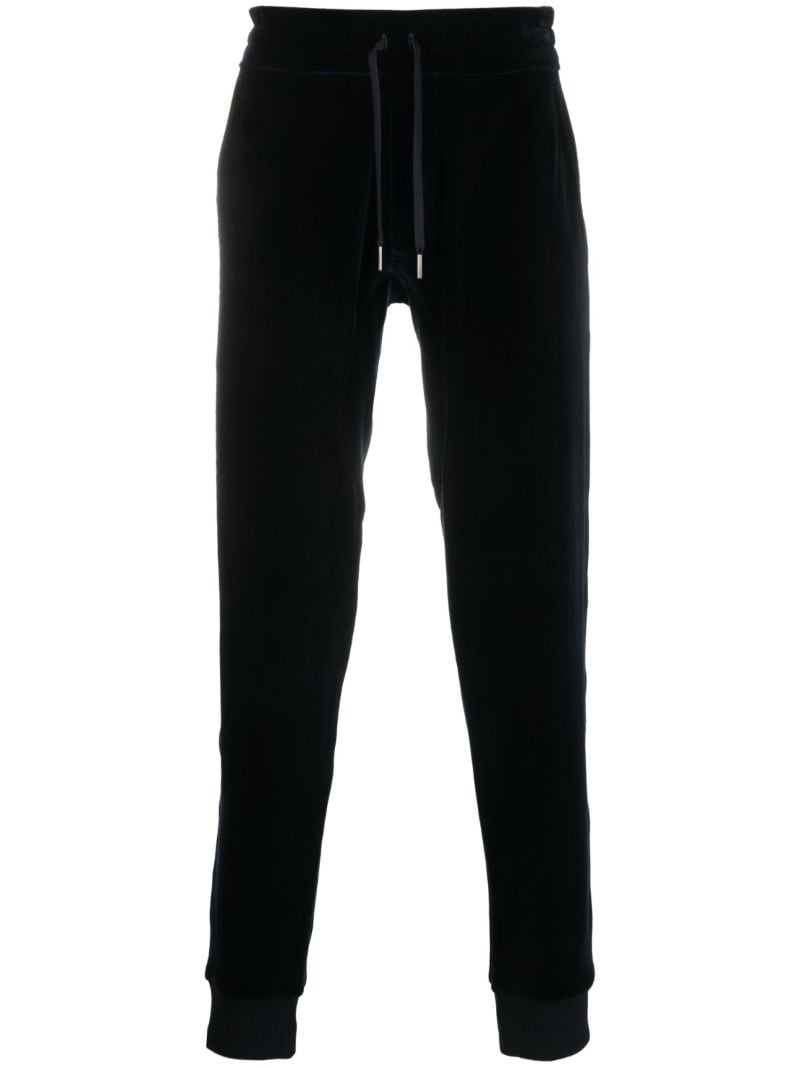 Blue Velour Track Pants