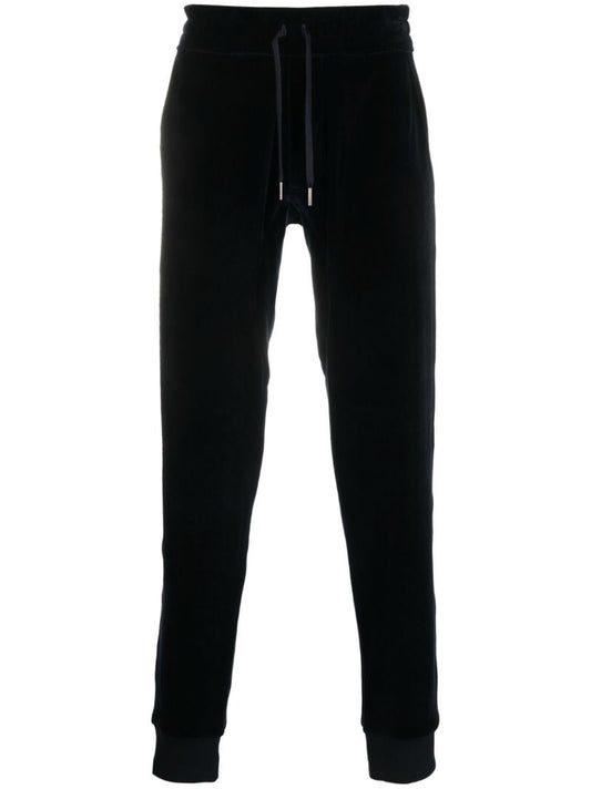 Blue Velour Track Pants