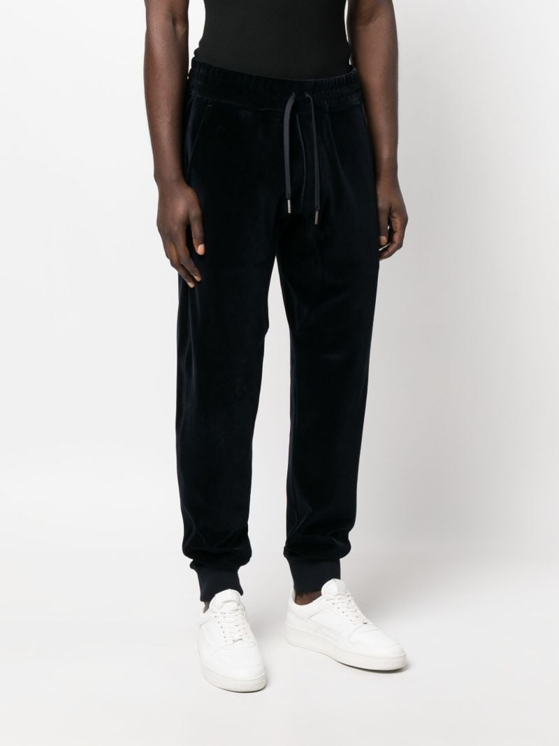 Blue Velour Track Pants