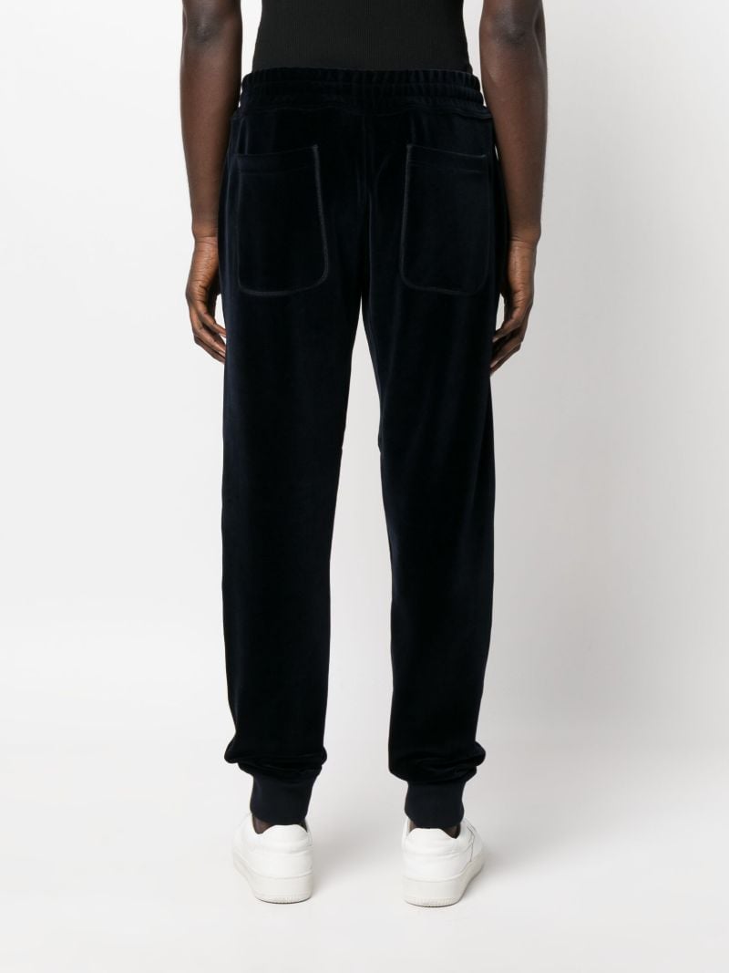 Blue Velour Track Pants