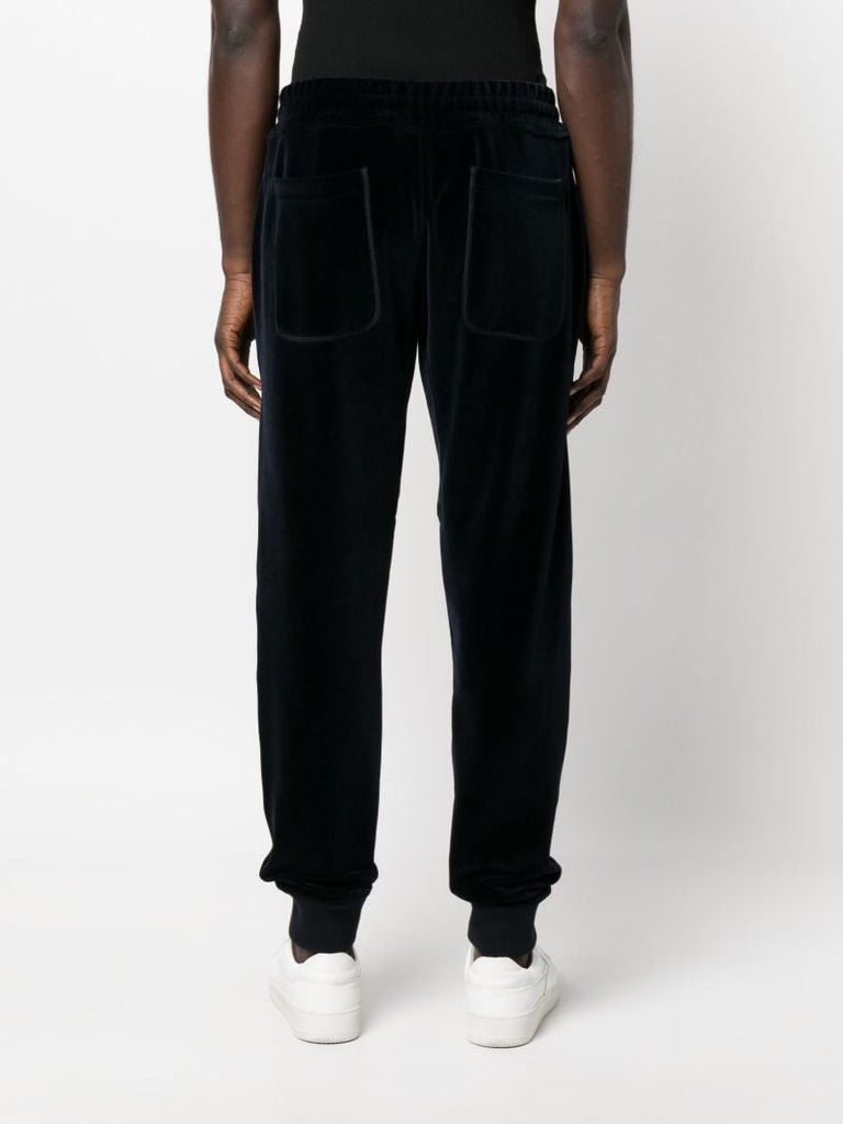 Blue Velour Track Pants