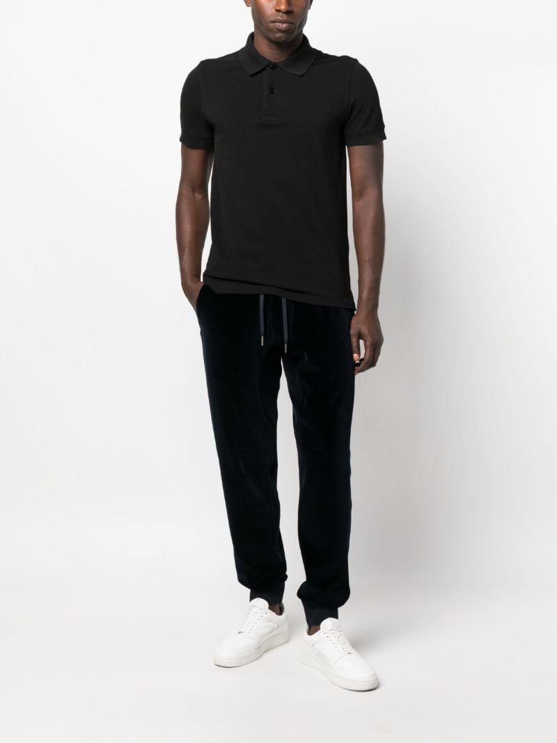Blue Velour Track Pants