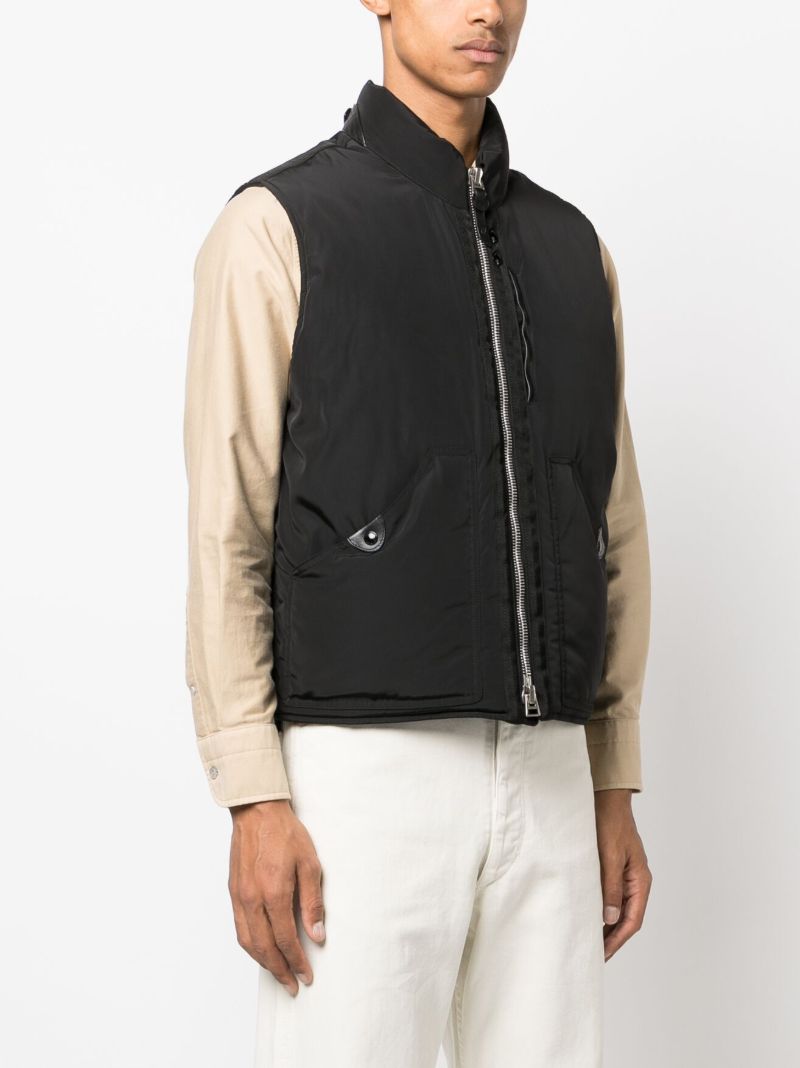 Black Ottoman Padded Gilet