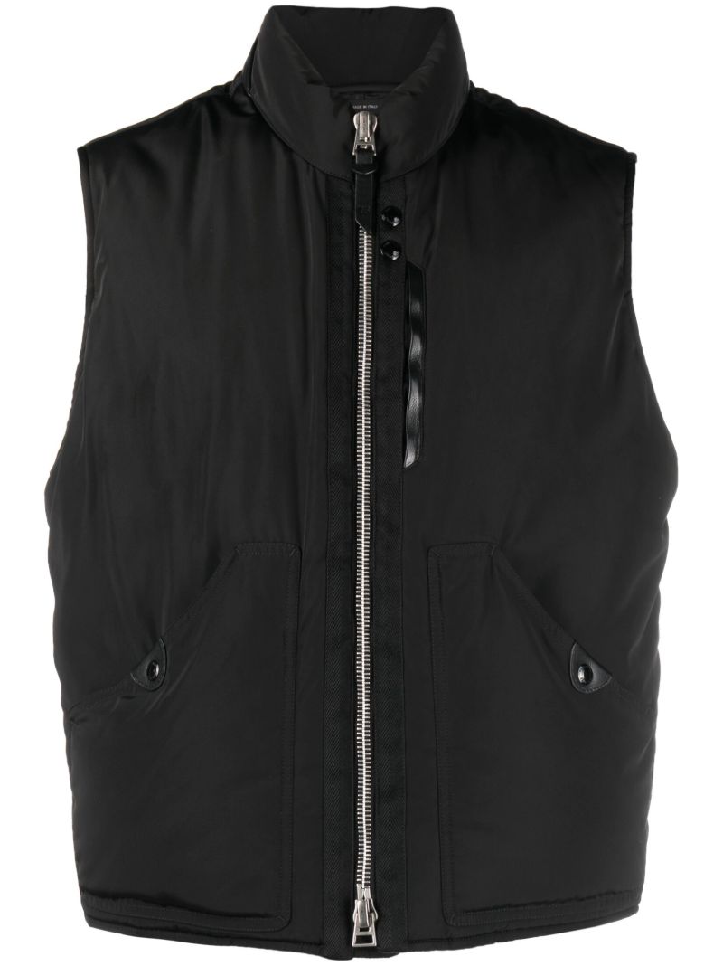 Black Ottoman Padded Gilet