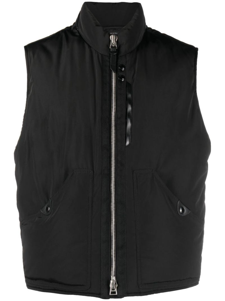 Black Ottoman Padded Gilet