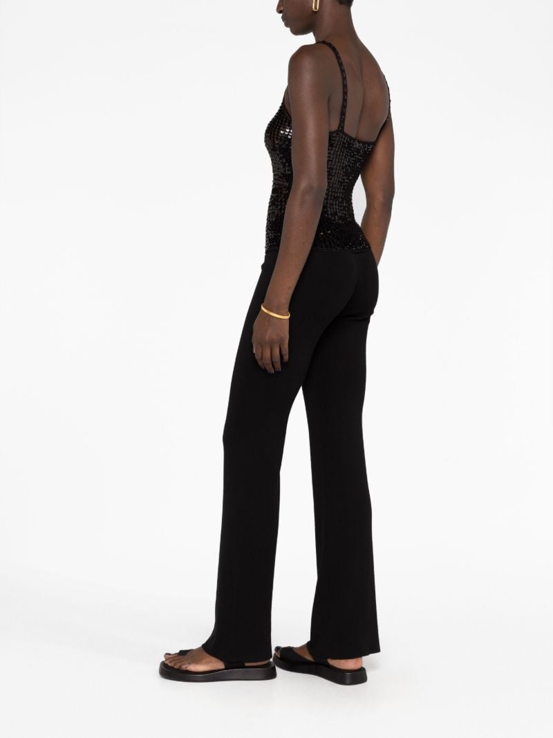 Black Sequined Crochet Top