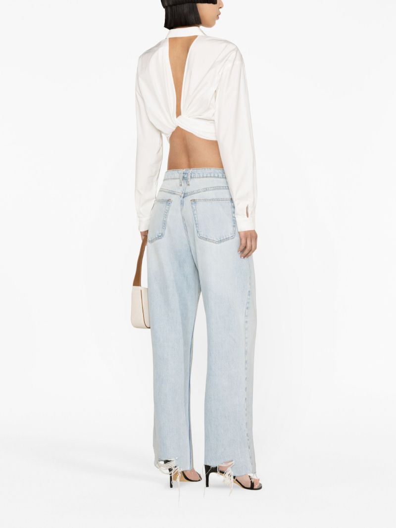 Blue Le High 'n' Tight Wide-leg Jeans