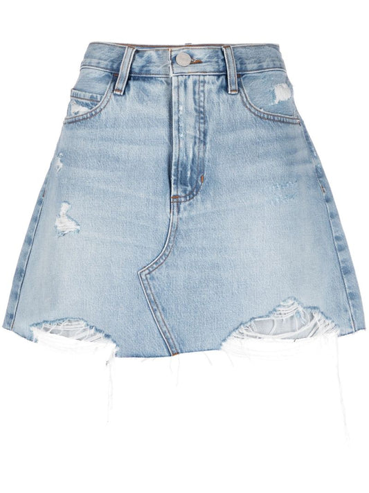 Blue Le High 'n' Tight Denim Mini Skirt
