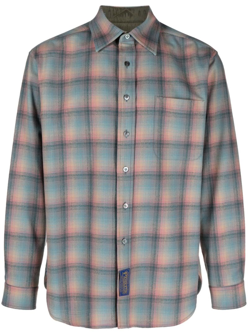 X Pendleton Blue Checked Wool Shirt
