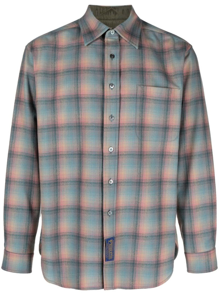X Pendleton Blue Checked Wool Shirt