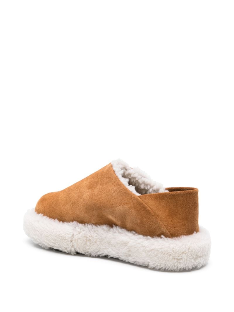 Brown Shearling Slip-on Shoes