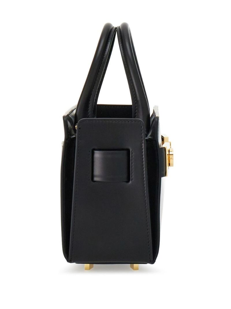 Black Logo Print Tote Bag