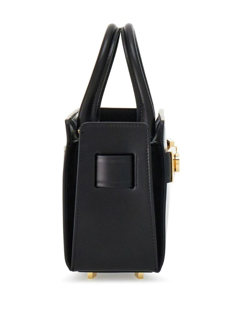 Black Logo Print Tote Bag