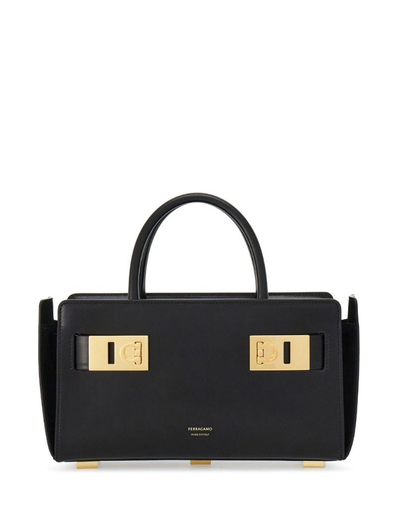 Black Logo Print Tote Bag