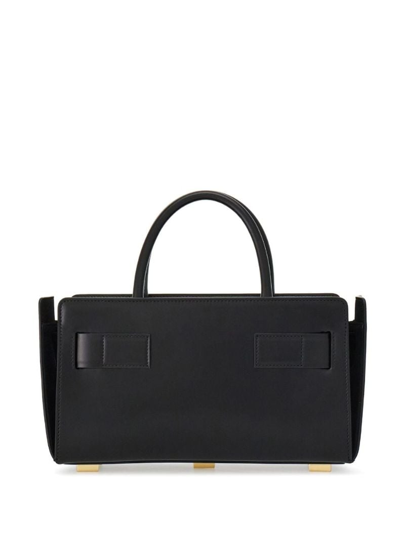 Black Logo Print Tote Bag