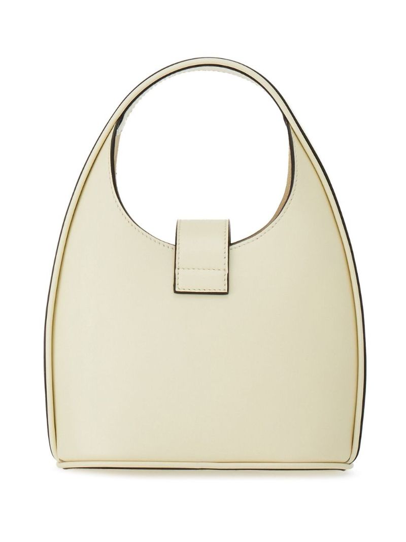 White Gancini Leather Mini Bag