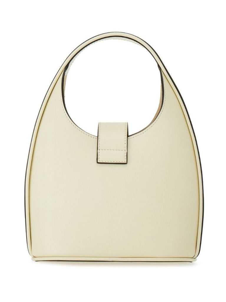 White Gancini Leather Mini Bag