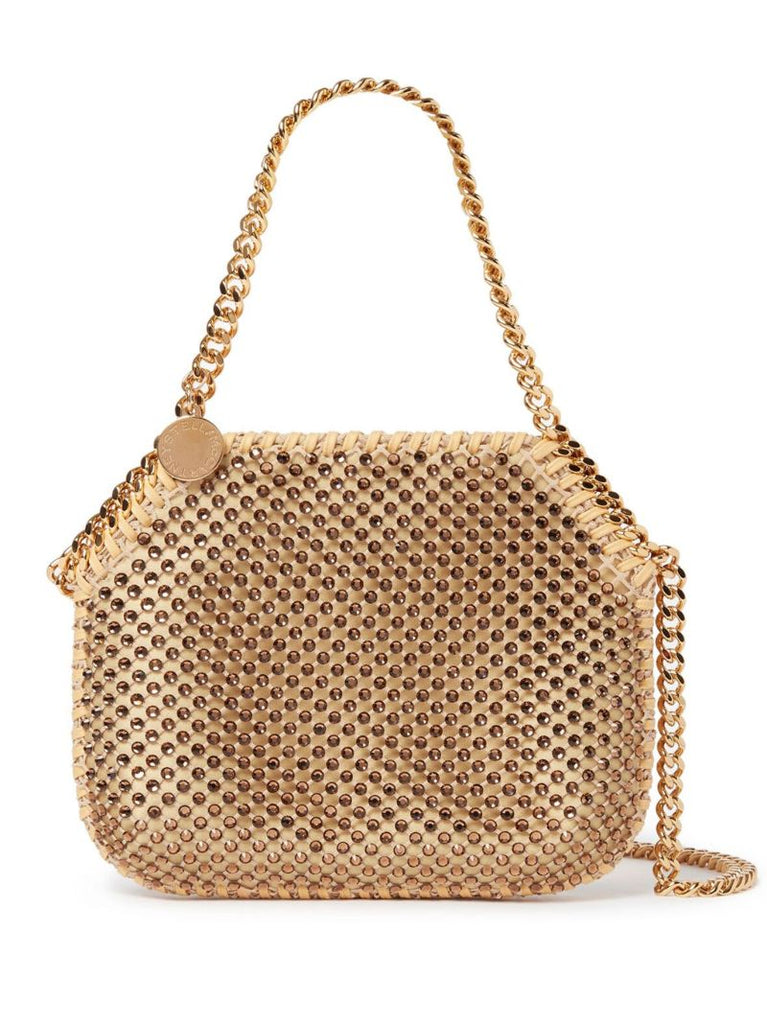 Gold-tone Falabella Crystal Meshtote Bag