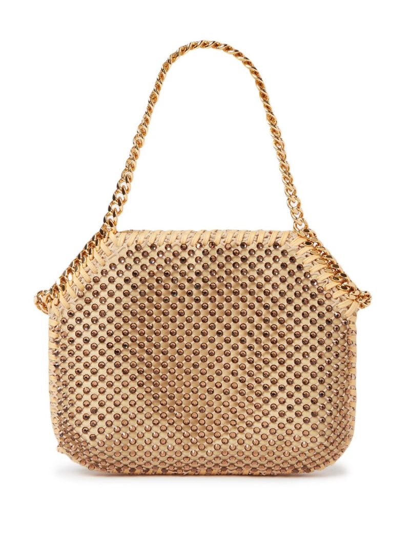 Gold-tone Falabella Crystal Meshtote Bag