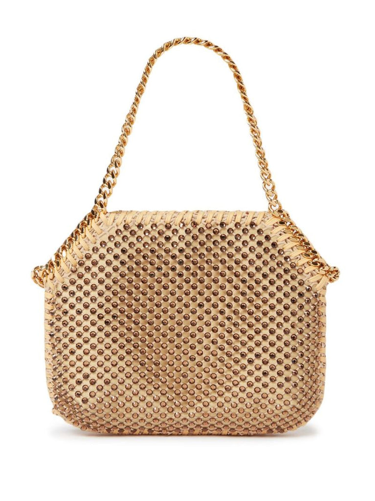 Gold-tone Falabella Crystal Meshtote Bag