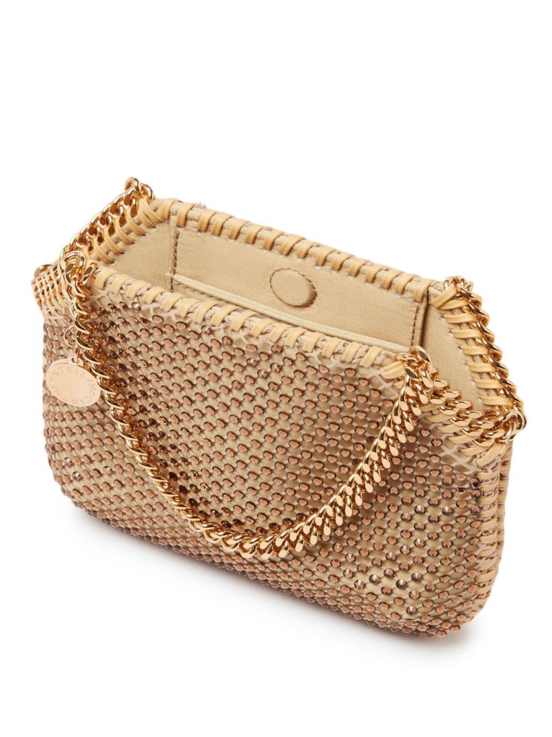 Gold-tone Falabella Crystal Meshtote Bag