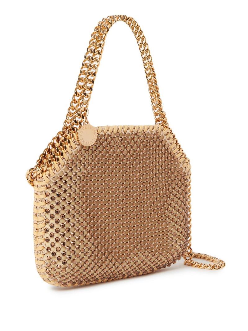 Gold-tone Falabella Crystal Meshtote Bag