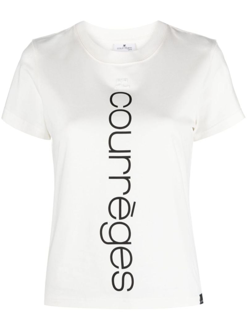 White Logo-print Cotton T-shirt