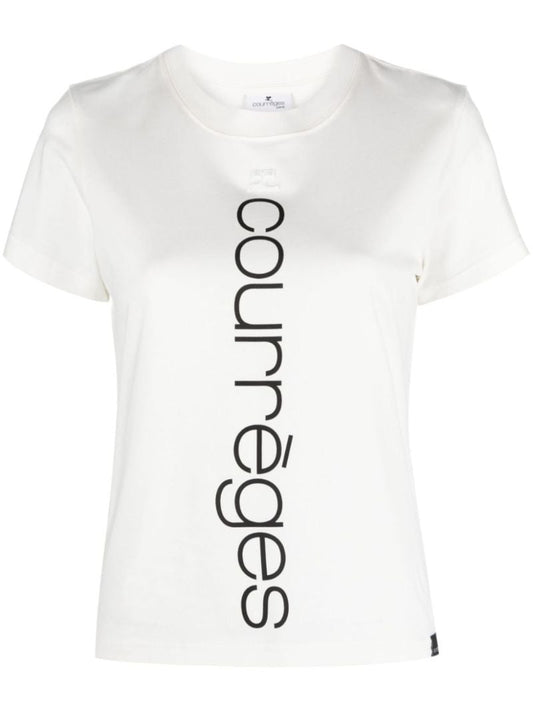 White Logo-print Cotton T-shirt