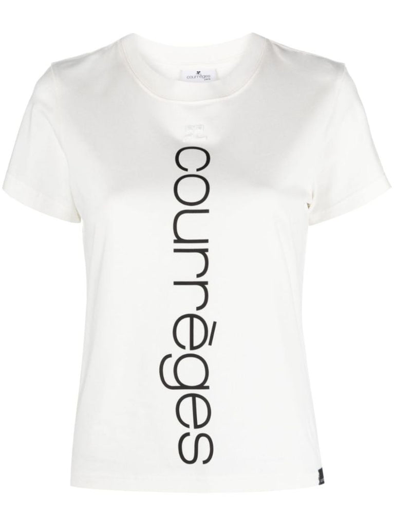 White Logo-print Cotton T-shirt