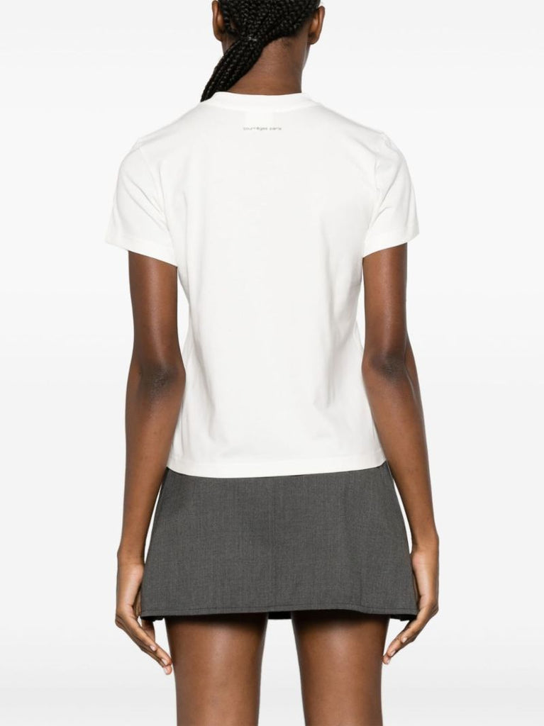 White Logo-print Cotton T-shirt