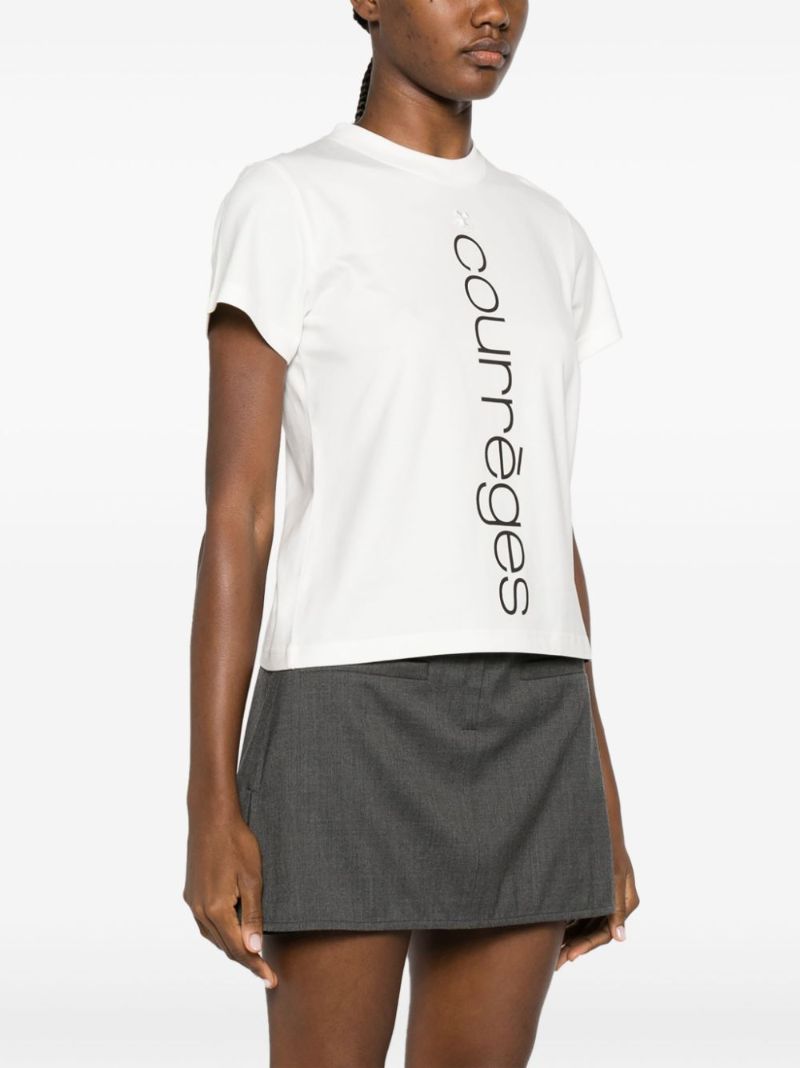 White Logo-print Cotton T-shirt