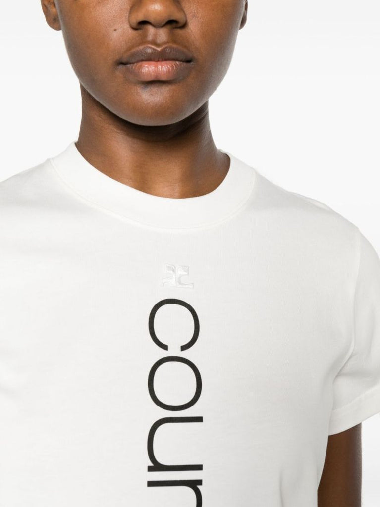 White Logo-print Cotton T-shirt