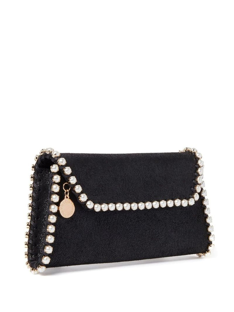 Black Falabella Pearl Edge Clutch