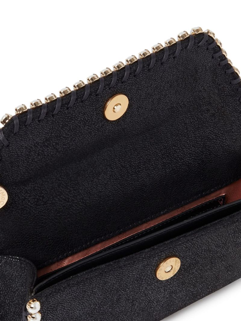 Black Falabella Pearl Edge Clutch