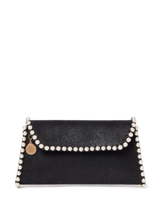 Black Falabella Pearl Edge Clutch