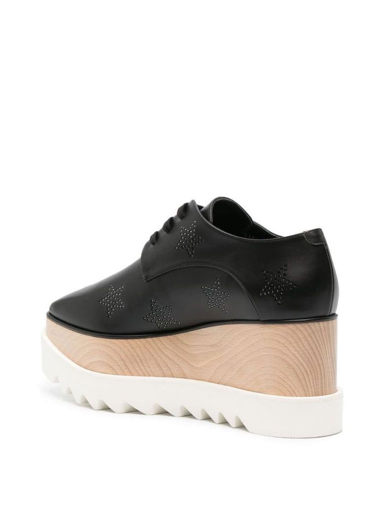 Black Elyse 80 Crystal Star Platform Shoes