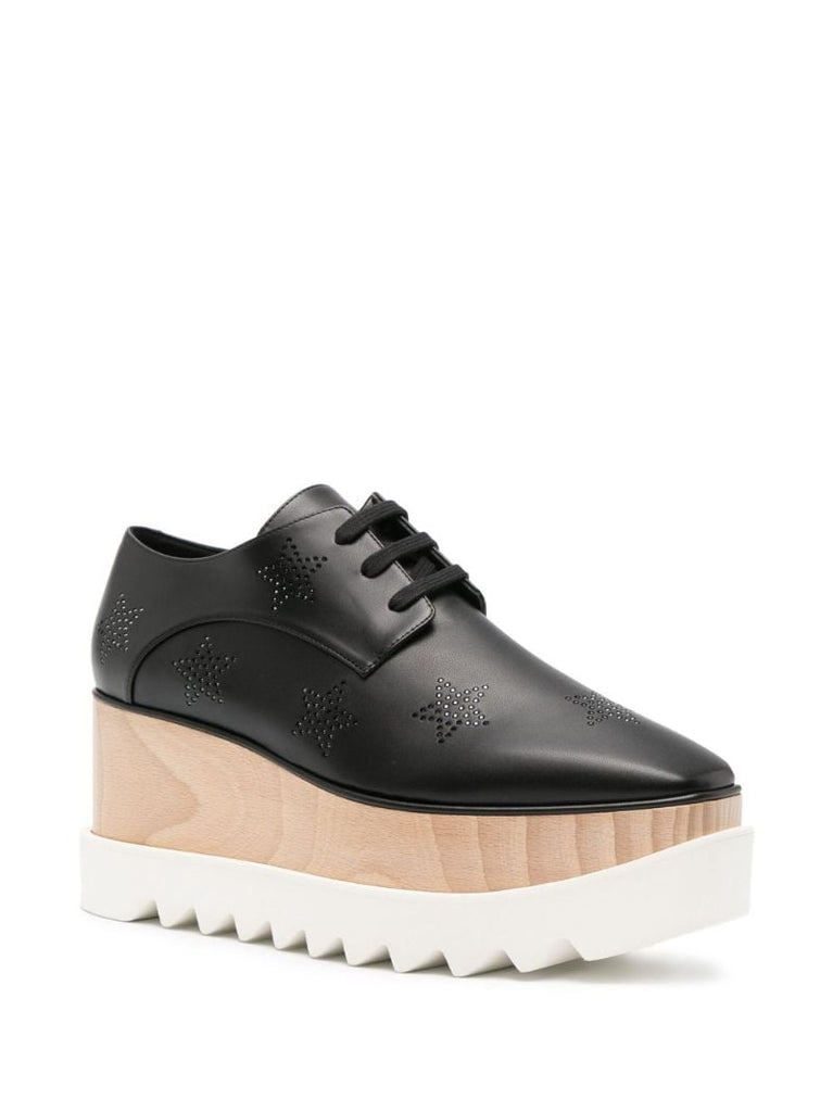 Black Elyse 80 Crystal Star Platform Shoes
