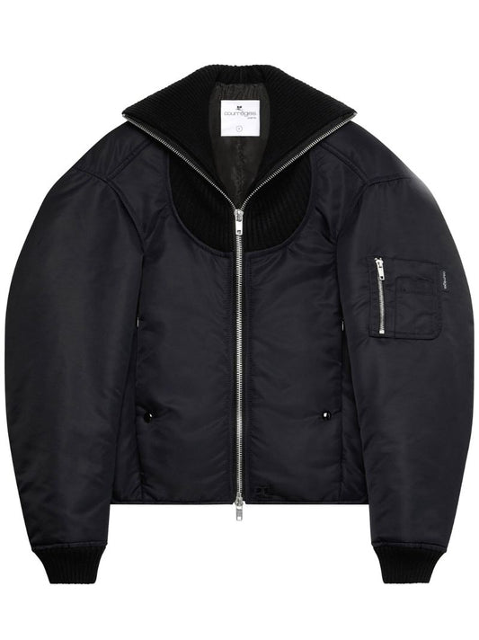 Black Cocoon Bomber Jacket
