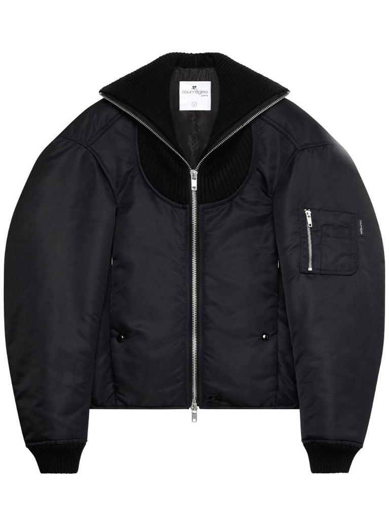 Black Cocoon Bomber Jacket