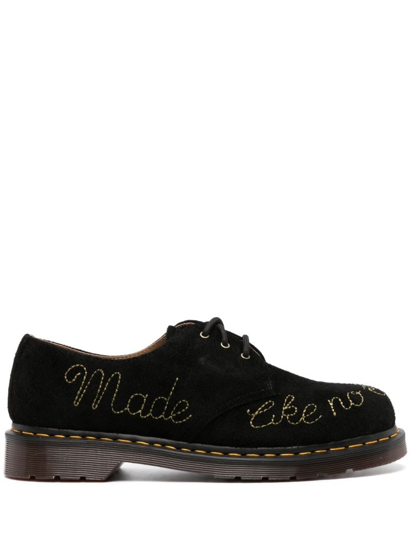 Black 1461 Suede Derby Shoes